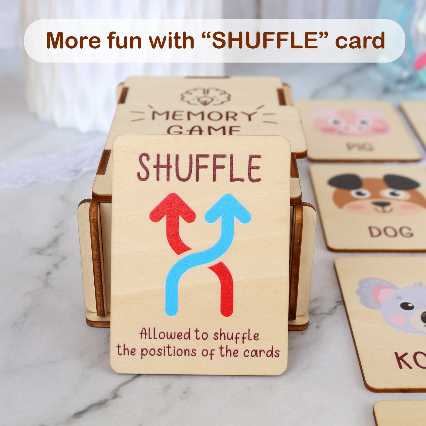 Wooden Animal Matching Game: Montessori Learning Toy