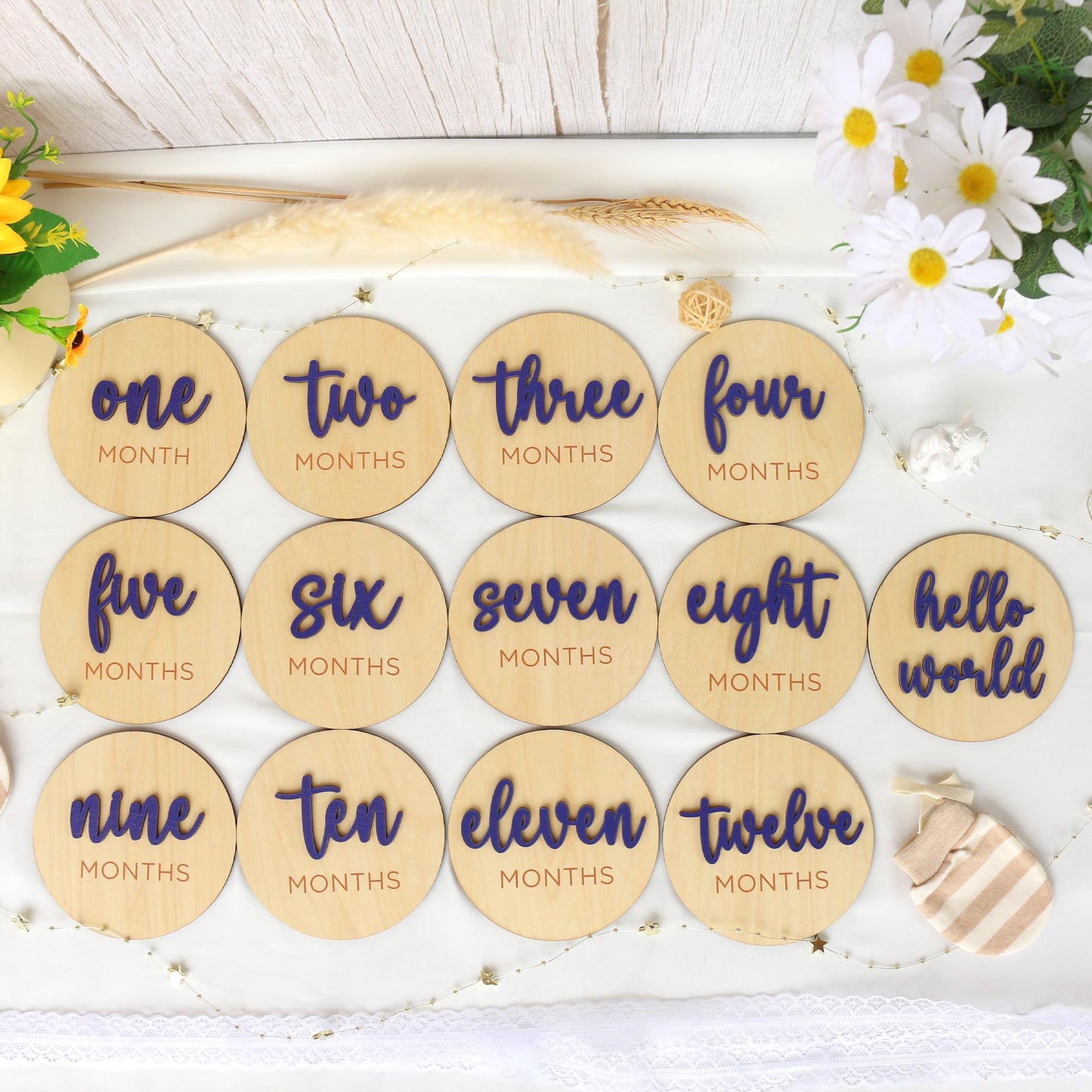 Baby Milestone Cards Personalized Monthly Milestone Baby Name Sign Baby Announcement Sign for Hospital Baby Gift Baby Shower Gift