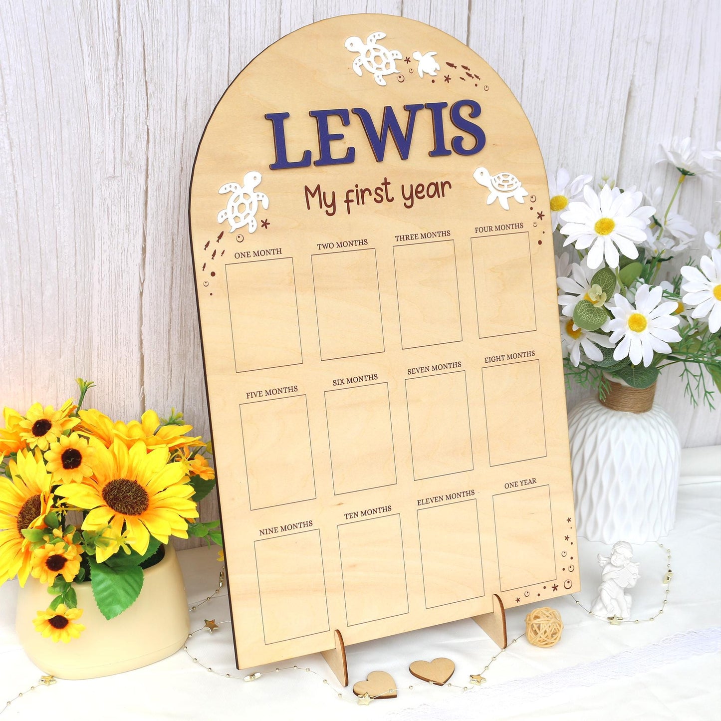 Personalized Baby's First Year Photo Board: 1st Birthday Collage