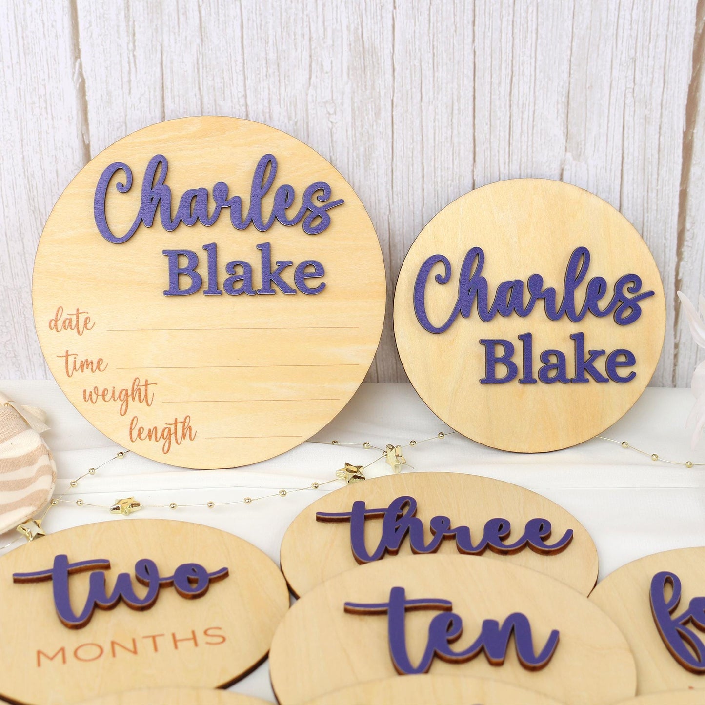 Baby Milestone Cards Personalized Monthly Milestone Baby Name Sign Baby Announcement Sign for Hospital Baby Gift Baby Shower Gift