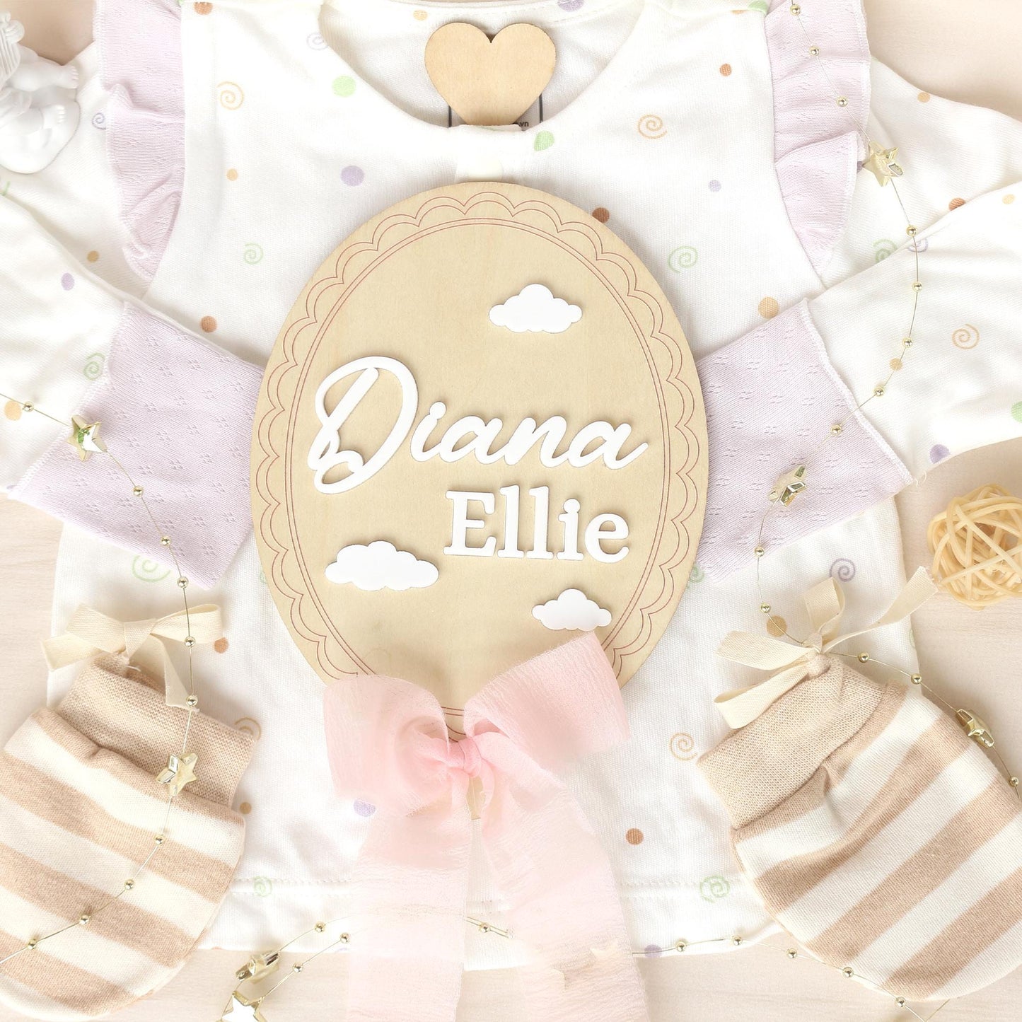 Baby Girl Milestone Sign: Baltic Birch Photo Prop