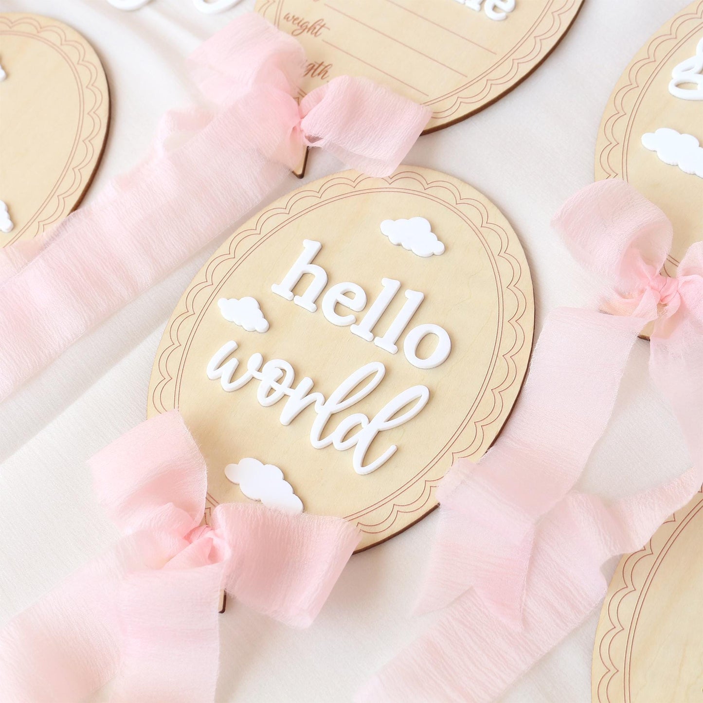 Baby Girl Milestone Sign: Baltic Birch Photo Prop