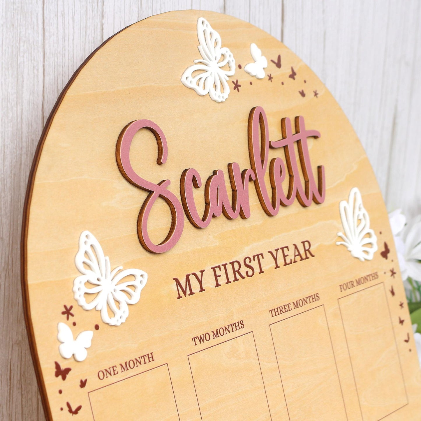 Personalized First Year Photo Board: Baby's 1st Birthday Collage