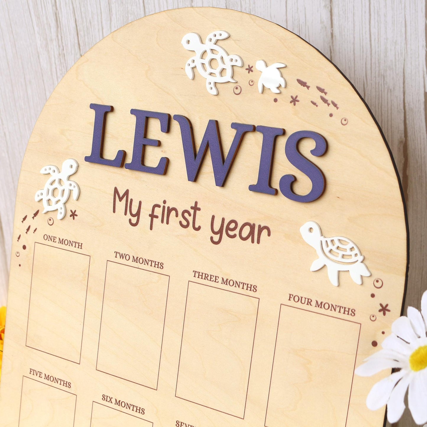 Personalized Baby's First Year Photo Board: 1st Birthday Collage