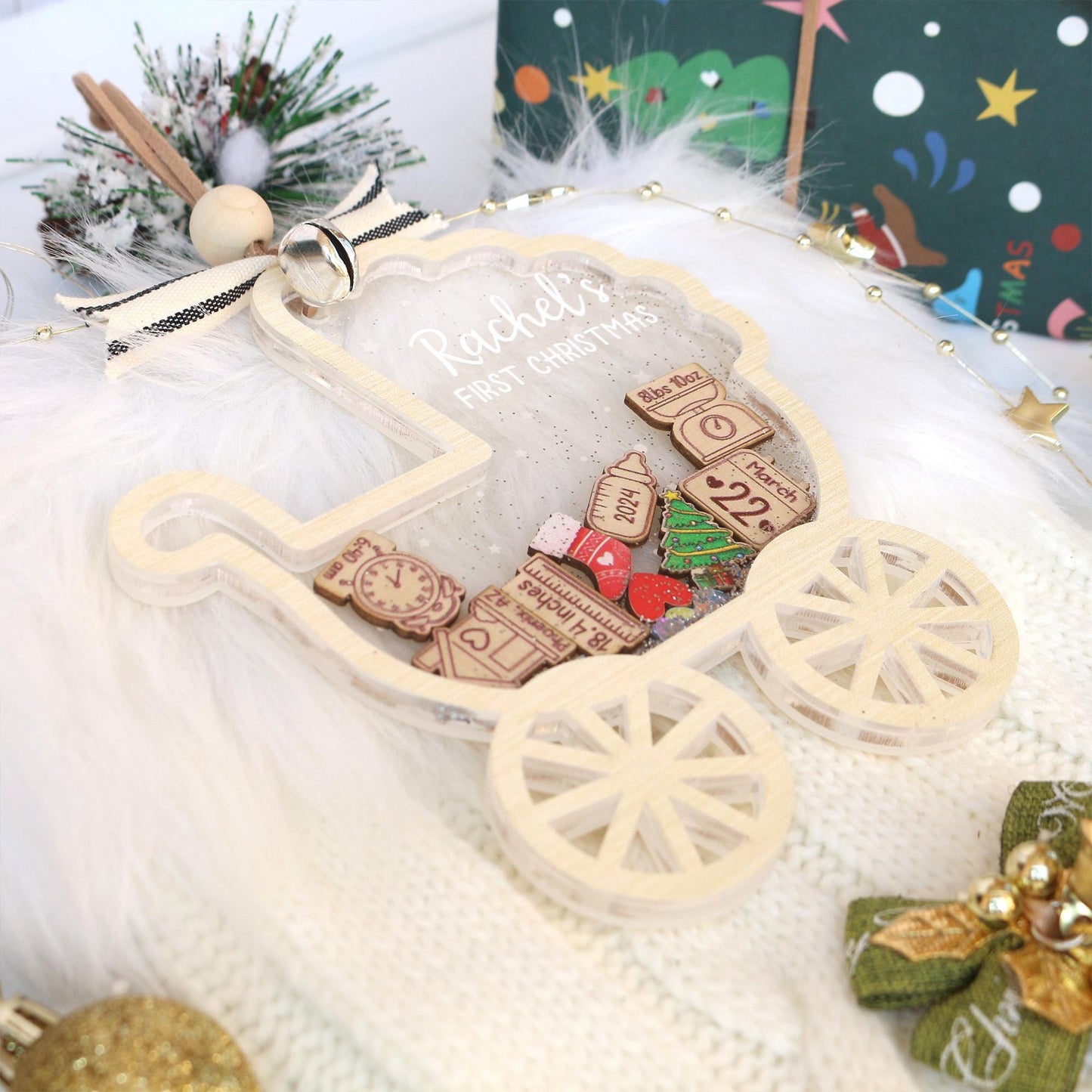 Personalized Baby's First Christmas Ornament: Shakeable Keepsake