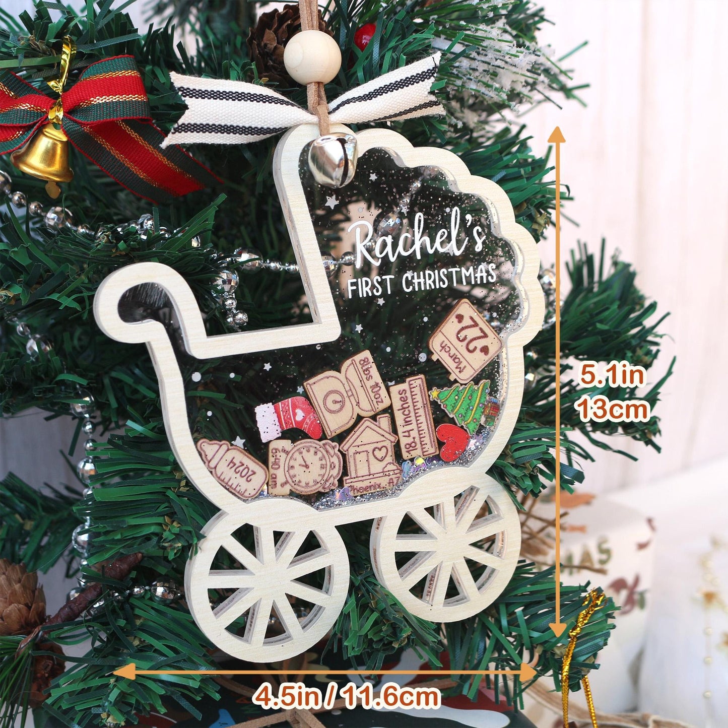 Personalized Baby's First Christmas Ornament: Shakeable Keepsake