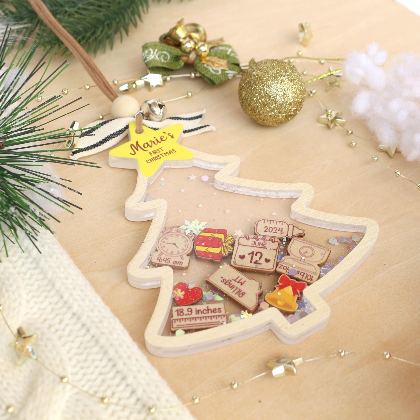 Personalized Baby's First Christmas Ornament: Acrylic Keepsake
