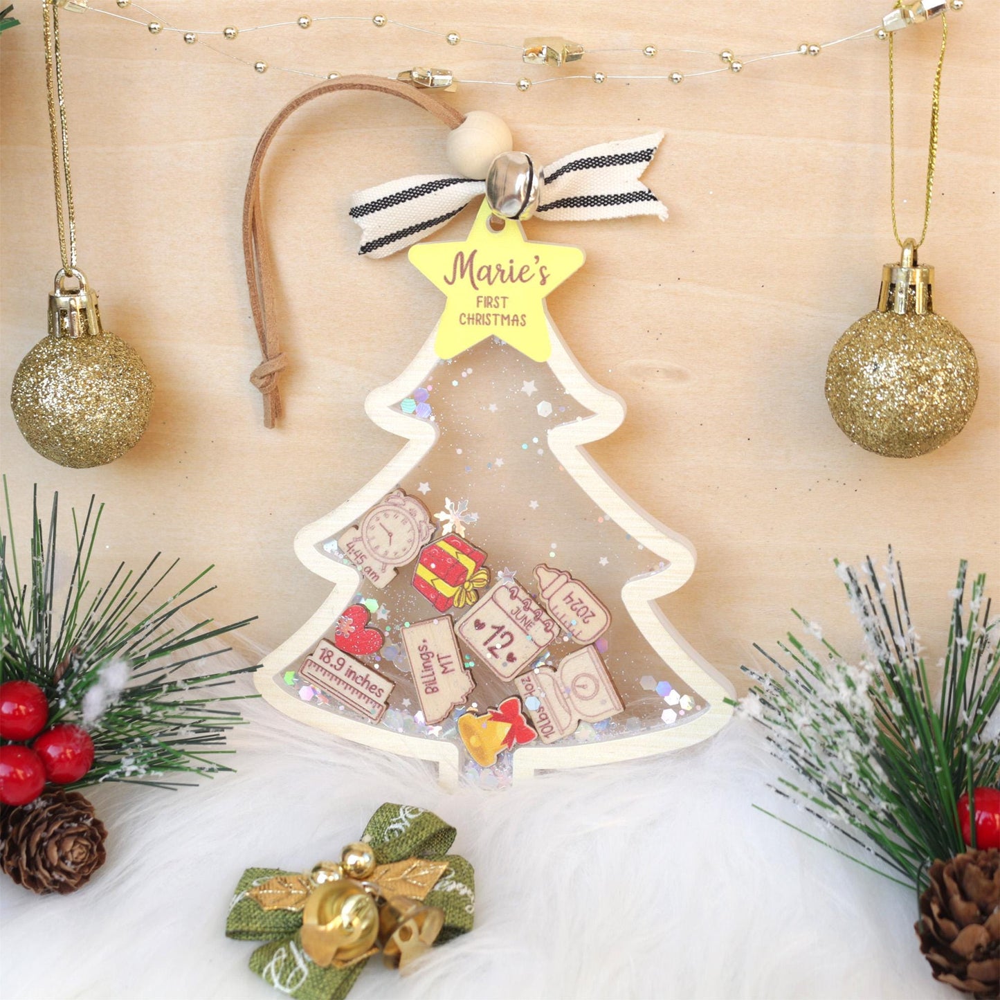 Personalized Baby's First Christmas Ornament: Acrylic Keepsake
