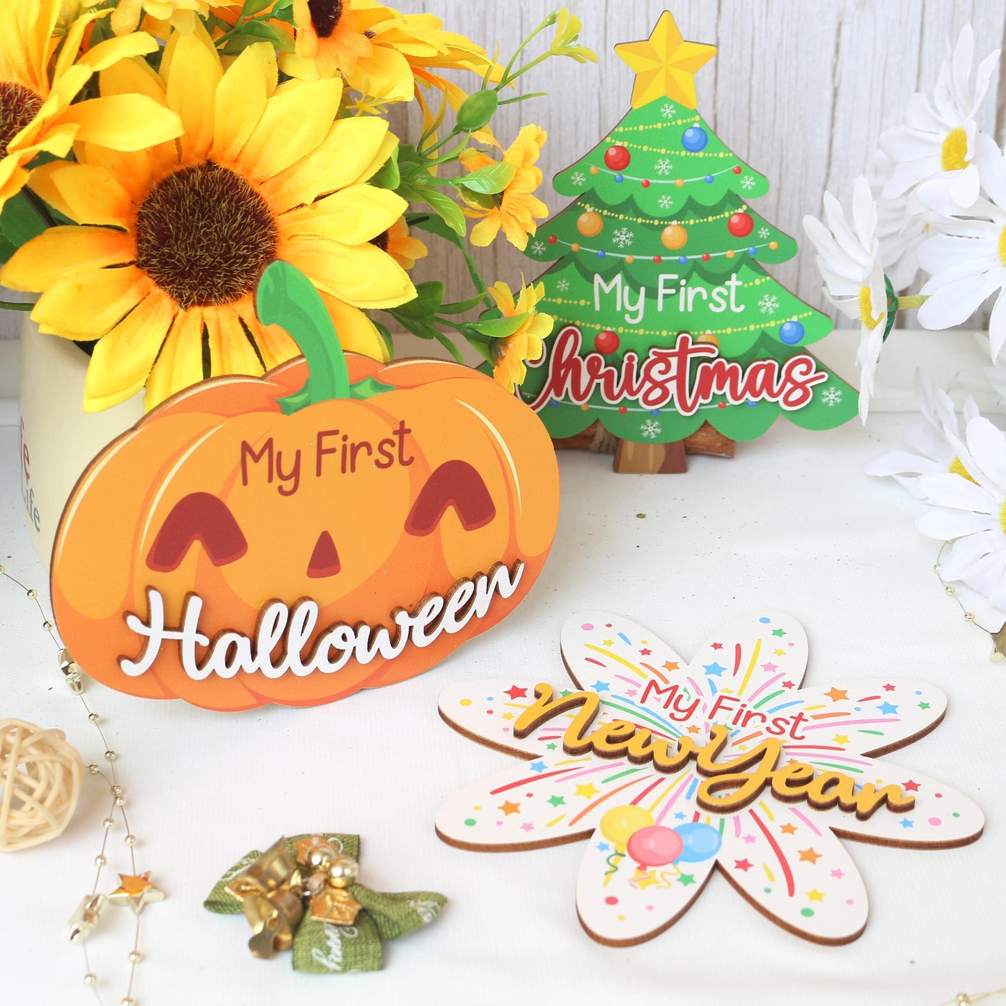 Baby's First Holiday Milestone Discs: Photo Prop Gift