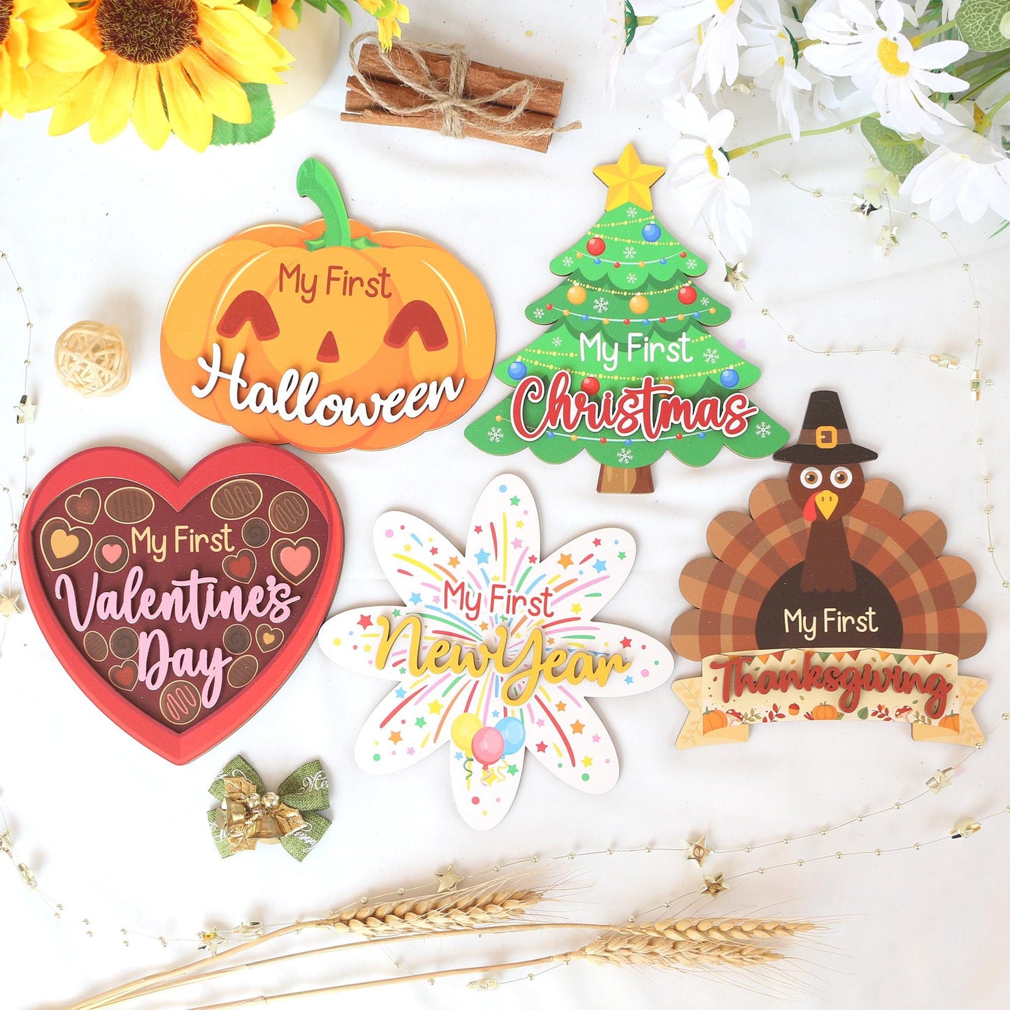 Baby's First Holiday Milestone Discs: Photo Prop Gift