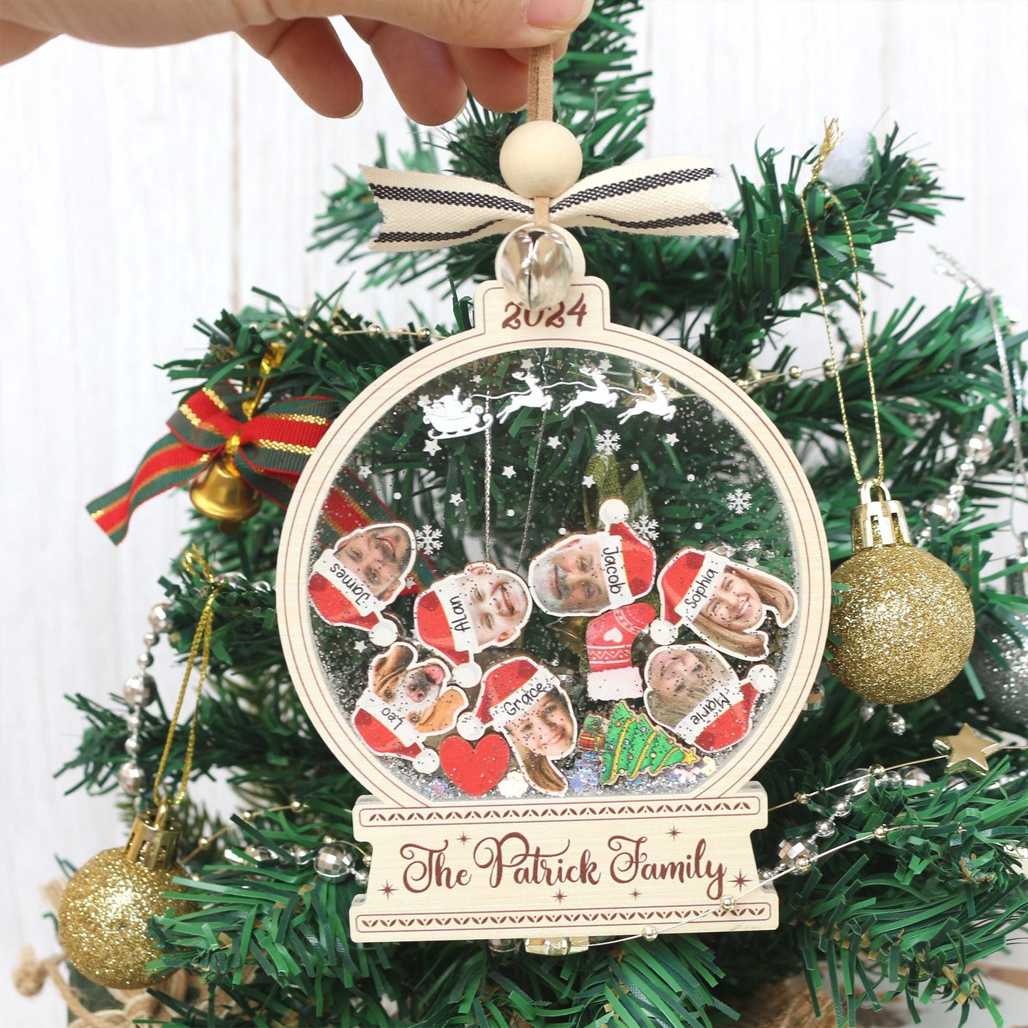 Personalized Photo Family Christmas Ornament: Custom Acrylic Keepsake