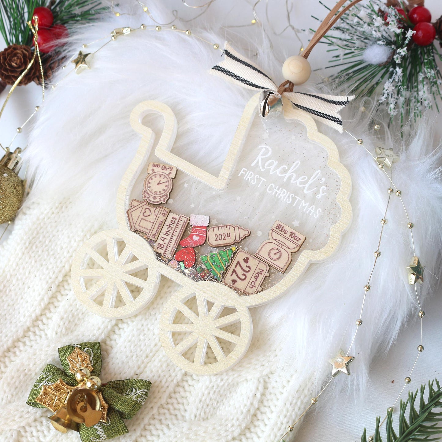 Personalized Baby's First Christmas Ornament: Shakeable Keepsake