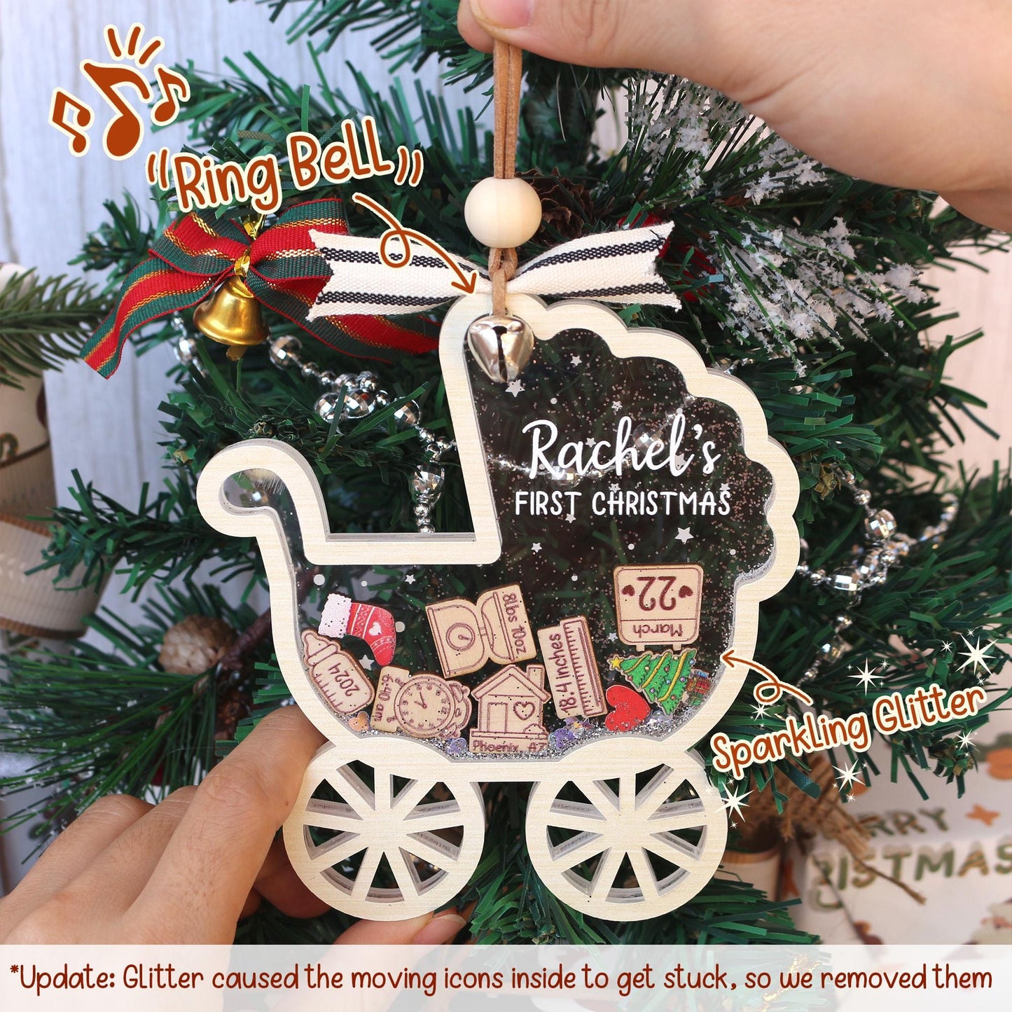 Personalized Baby's First Christmas Ornament: Shakeable Keepsake