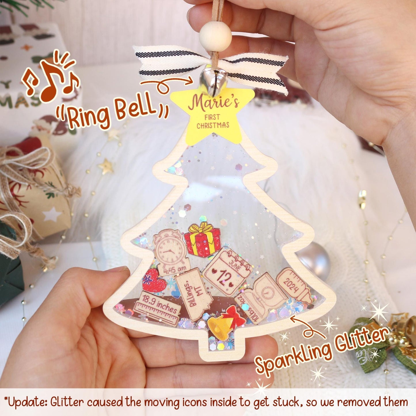Personalized Baby's First Christmas Ornament: Acrylic Keepsake