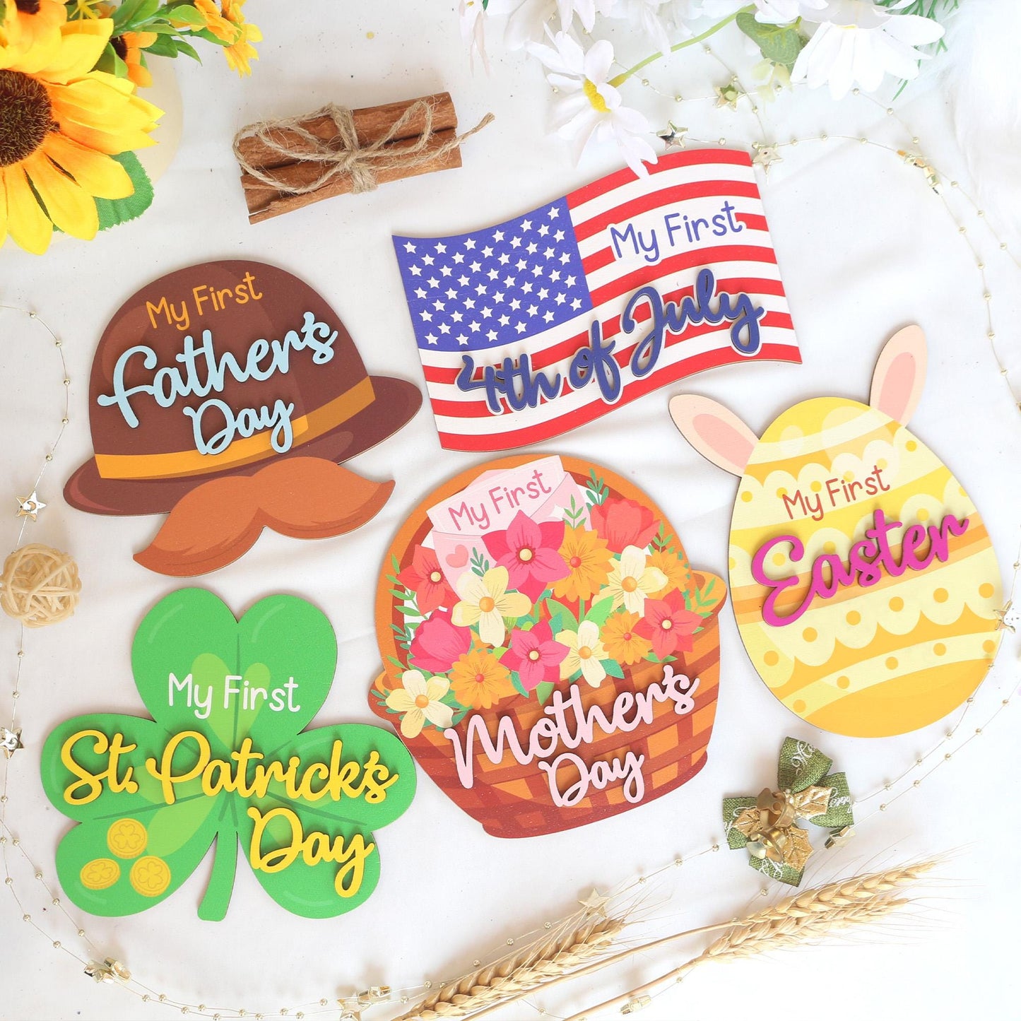 Baby's First Holiday Milestone Discs: Photo Prop Gift