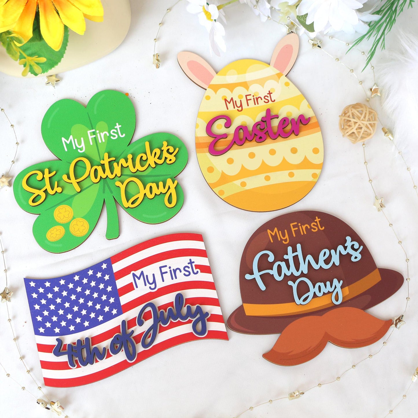 Baby's First Holiday Milestone Discs: Photo Prop Gift