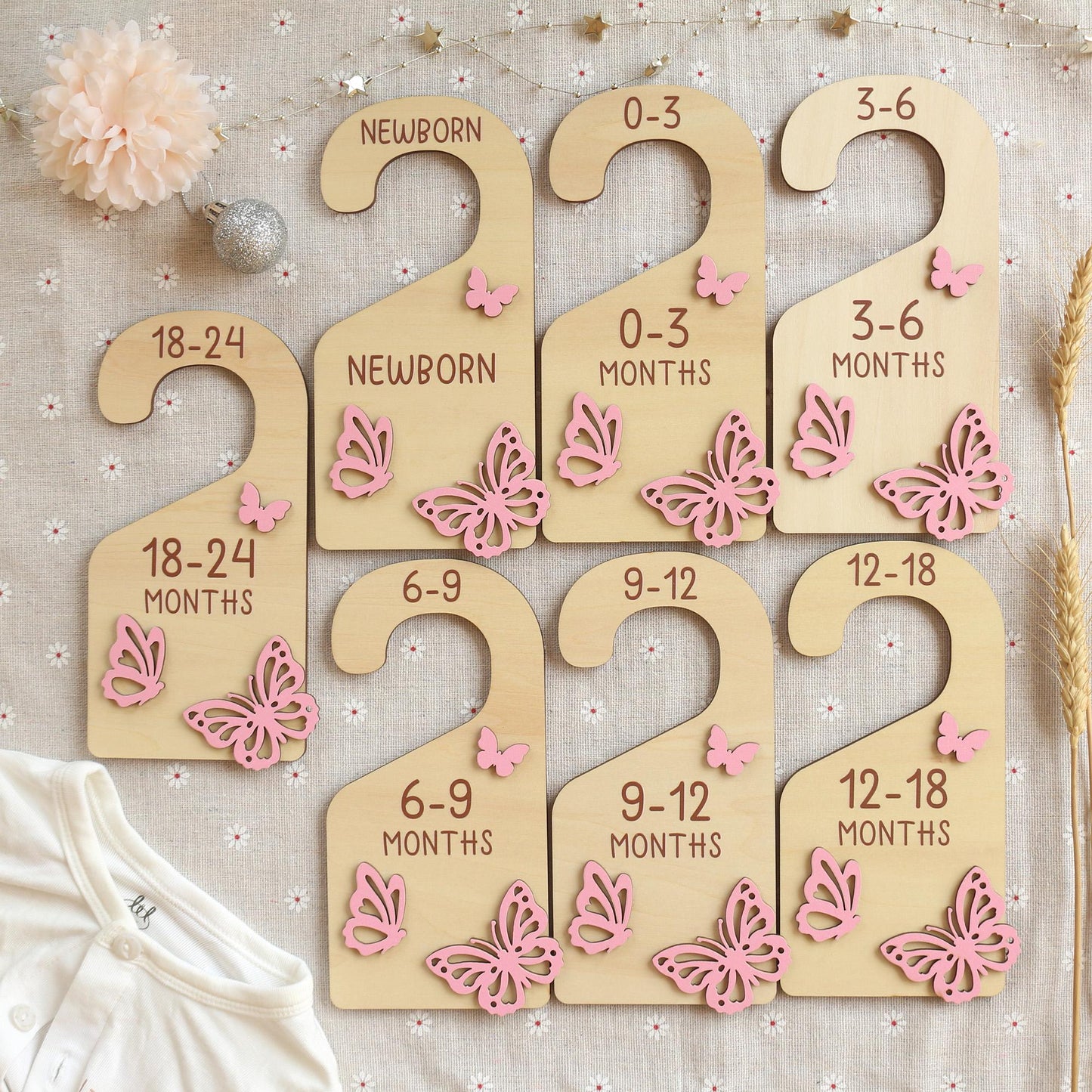 Baby Closet Dividers, Butterflies Baby Clothes Dividers, Baby Clothes Organisation, Infant Clothes Hangers, Baby Girl Shower Gift