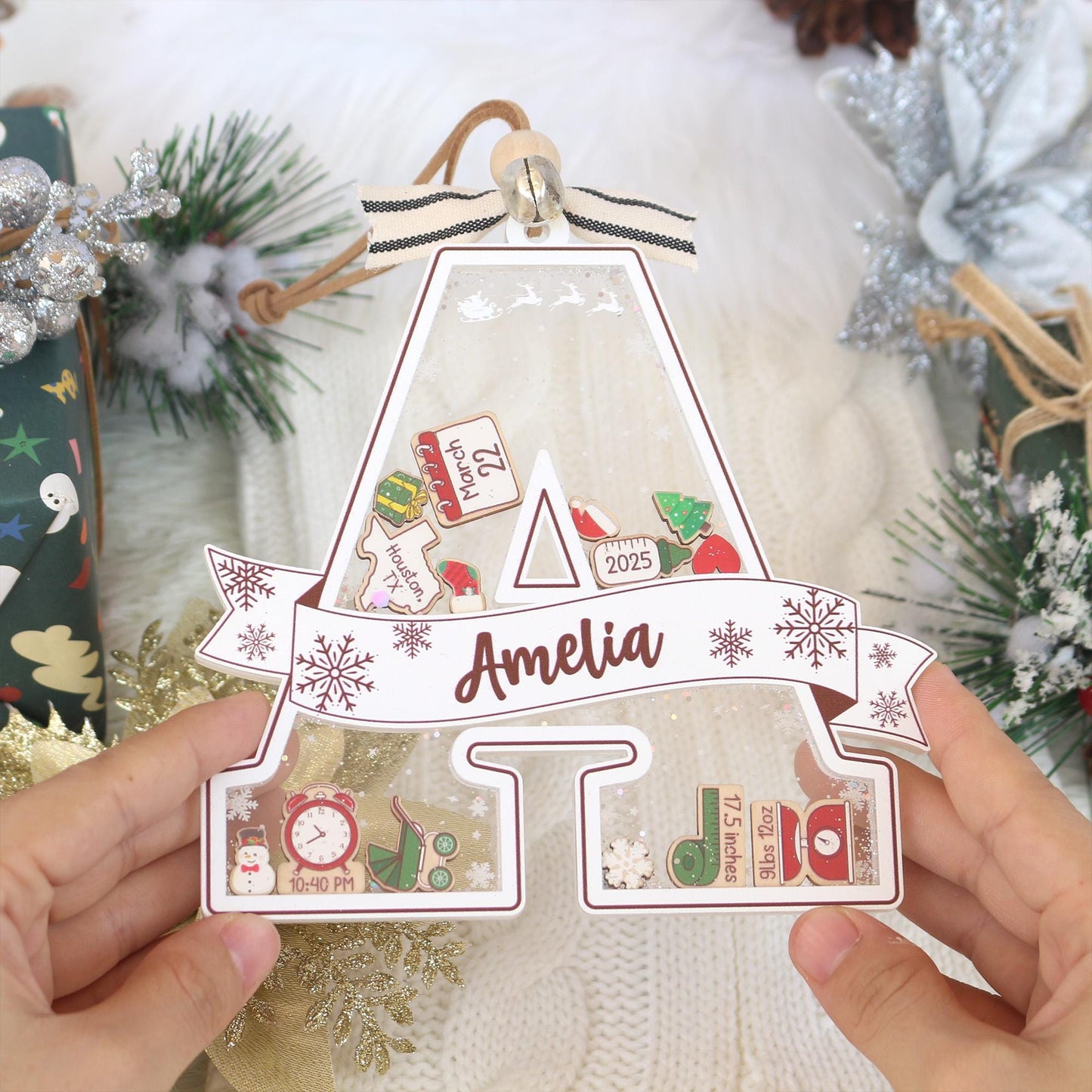 Personalized Baby's First Christmas Ornament: Acrylic Keepsake Gift