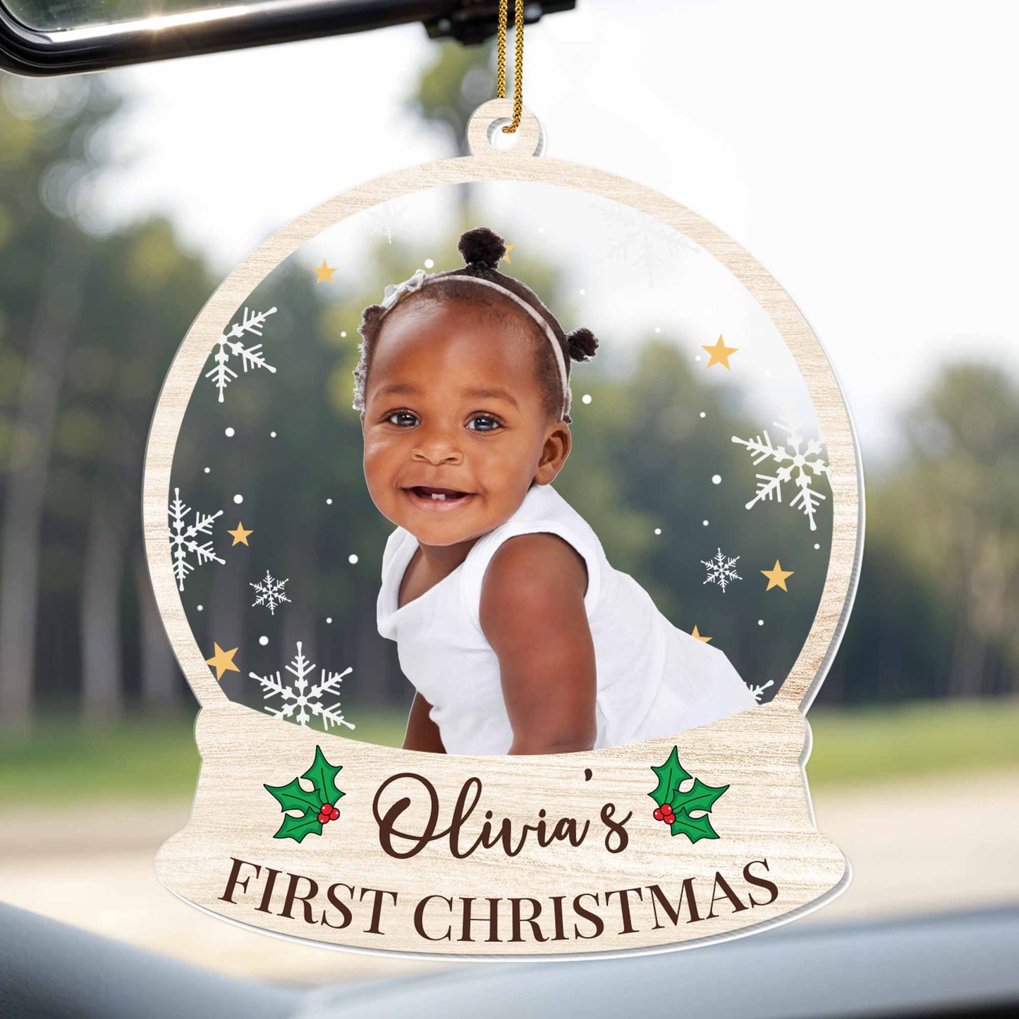 Your Baby's First Christmas, Customizable Photo Ornament - Personalized Custom Acrylic Ornament, Christmas Gift - KID333_ACO