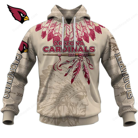 Arizona Cardinals Native American Heritage Hoodie 3D All Over Printed - Unisex