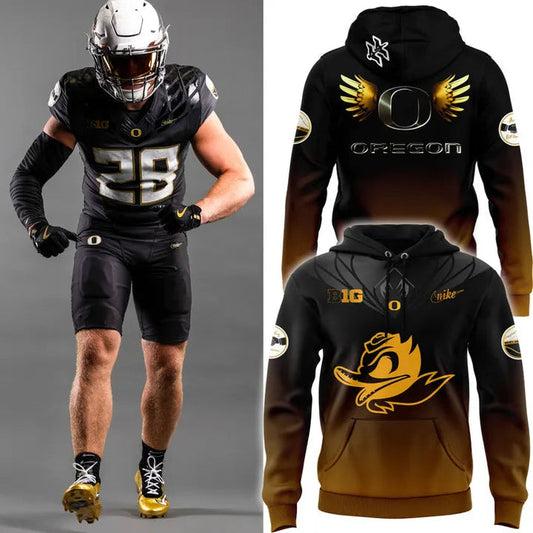 2025 Shoe Duck Edition - Oregon Ducks A Tribute to Phil and Bill Hoodie Golden Style - Shoe Duck Hoodie