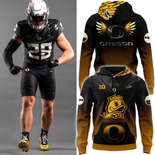 2025 Shoe Duck Edition - Oregon Ducks A Tribute to Phil and Bill Hoodie Golden Style