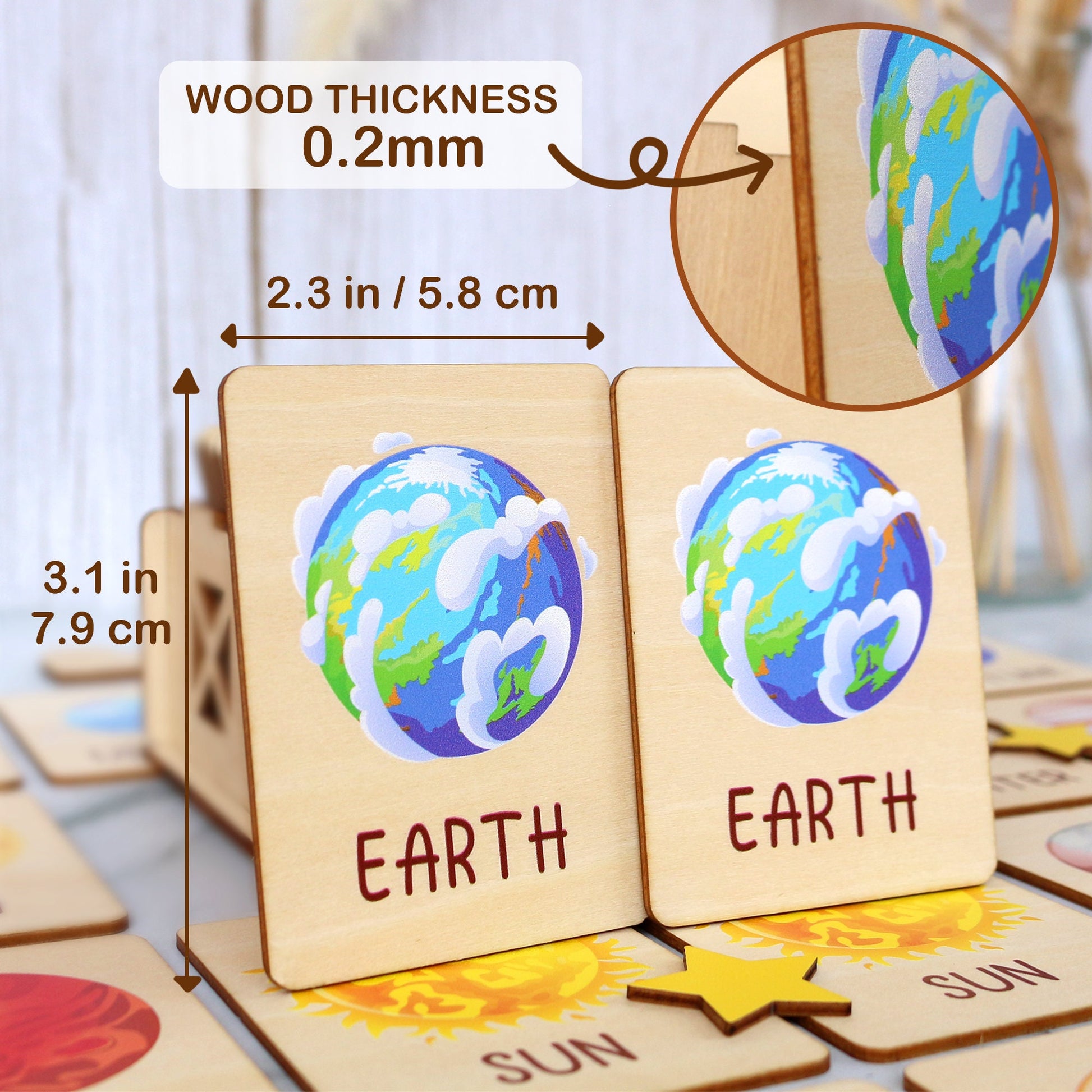 Space Memory Game: Montessori Matching Cards for Kids