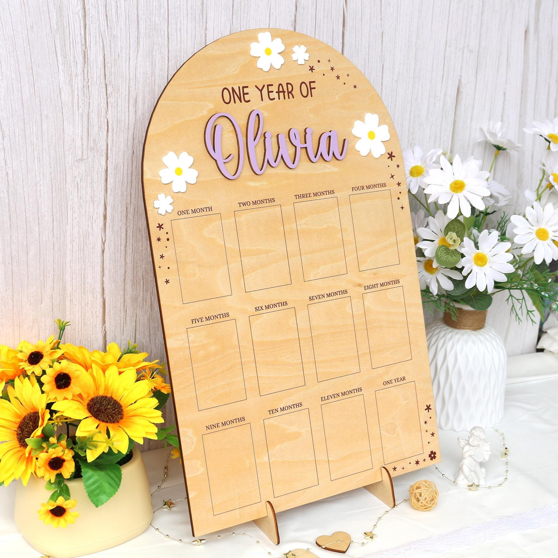 Baby's First Year Photo Board: 1st Birthday Milestone Collage
