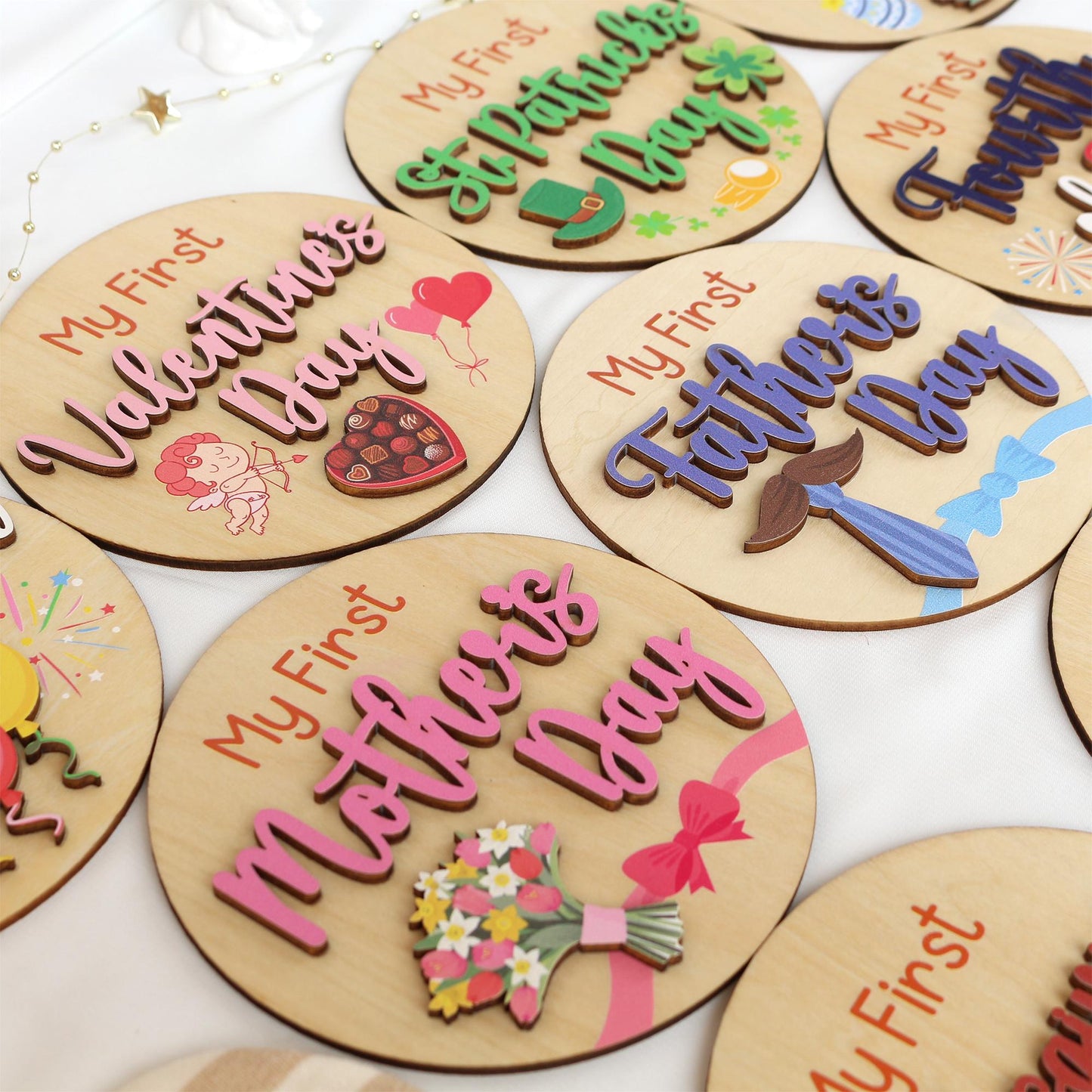 Baby's First Holiday Milestone Discs: Photo Prop Gift Set