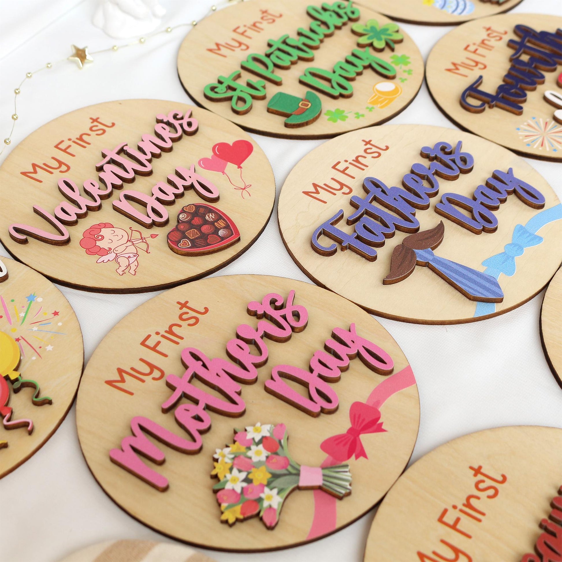 Baby's First Holiday Milestone Discs: Photo Prop Gift Set