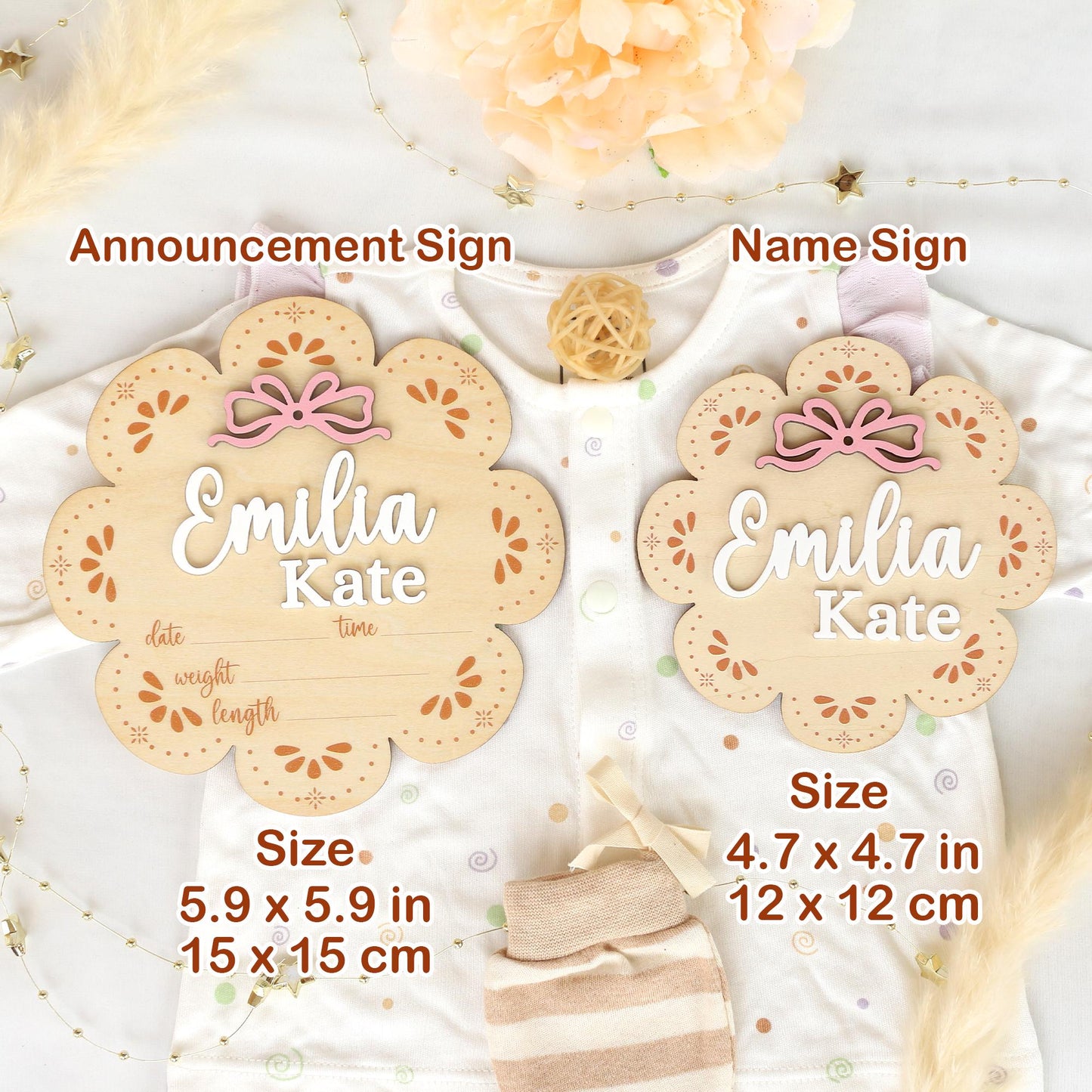 Baby Monthly Milestone Baby Girl Name Sign Baby Girl Announcement Sign for Hospital Baby Photo Signs Baby Gift Baby Shower Gift