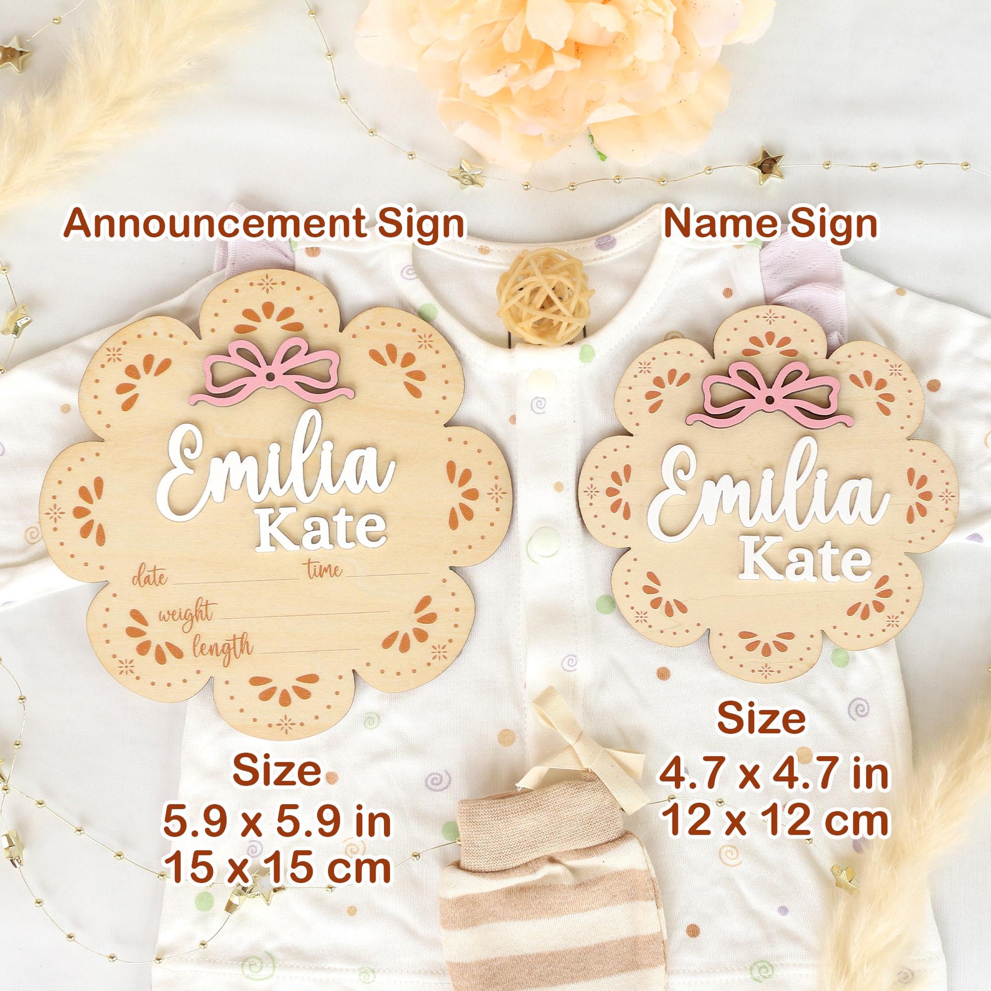 Baby Monthly Milestone Baby Girl Name Sign Baby Girl Announcement Sign for Hospital Baby Photo Signs Baby Gift Baby Shower Gift