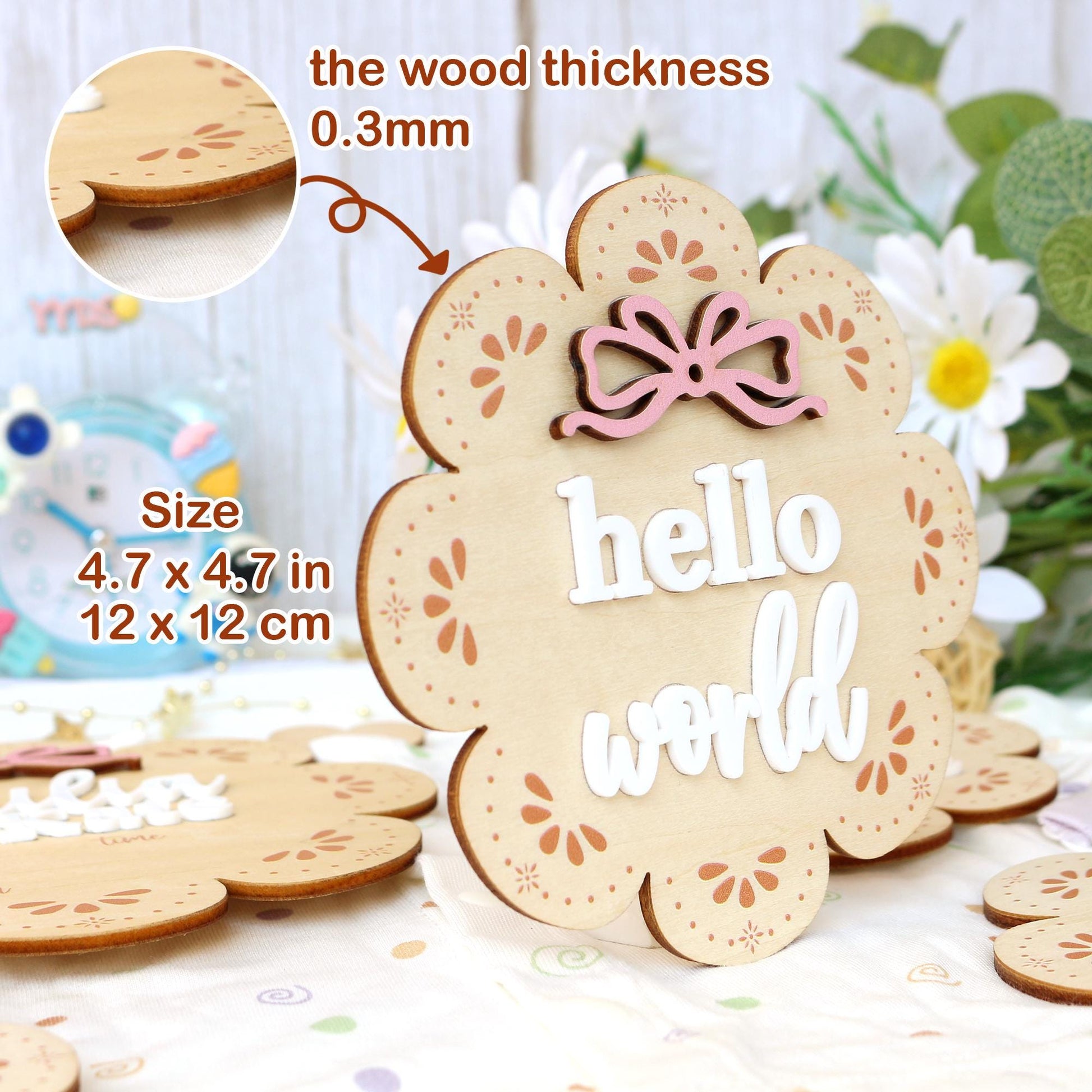 Baby Monthly Milestone Baby Girl Name Sign Baby Girl Announcement Sign for Hospital Baby Photo Signs Baby Gift Baby Shower Gift
