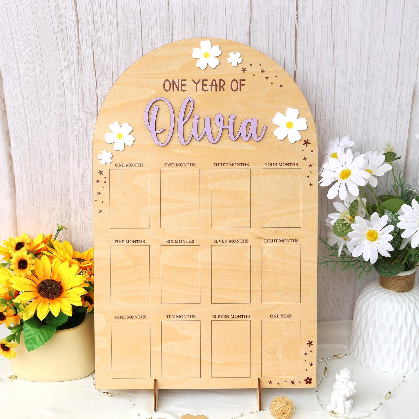 Baby's First Year Photo Board: 1st Birthday Milestone Collage