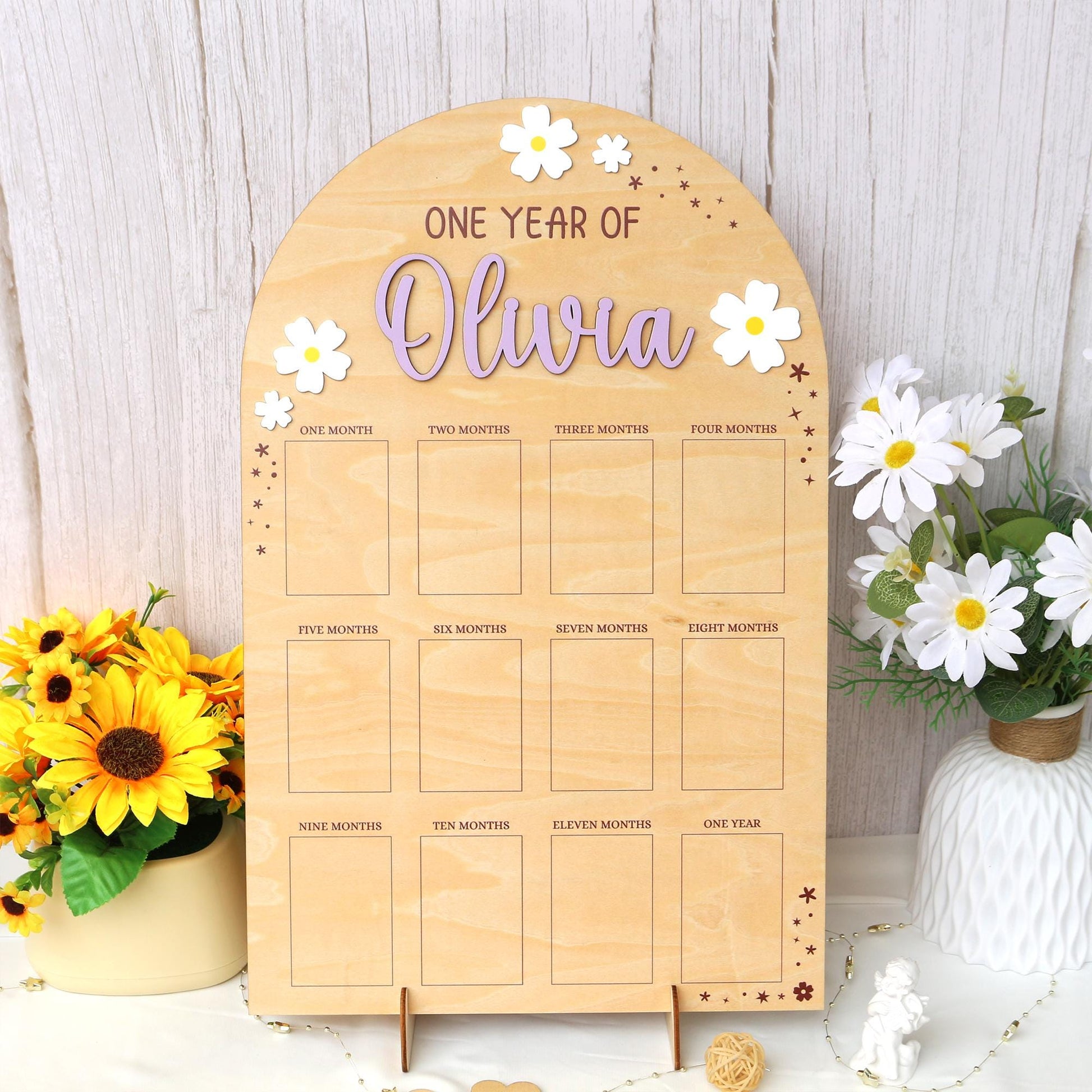 Baby's First Year Photo Board: 1st Birthday Milestone Collage