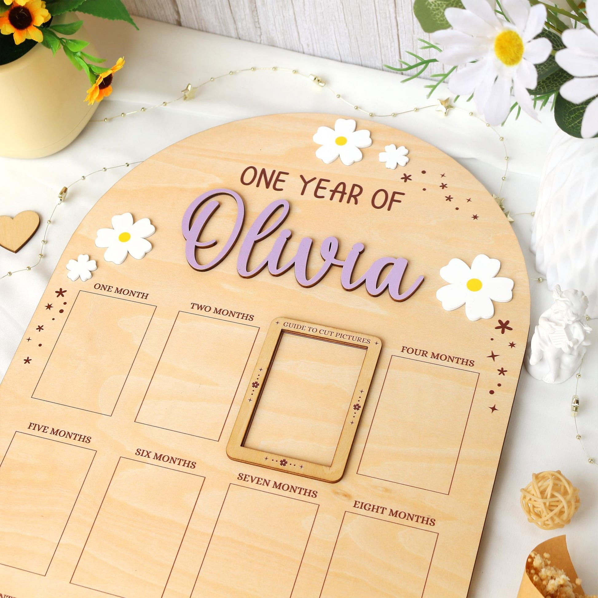 Baby's First Year Photo Board: 1st Birthday Milestone Collage
