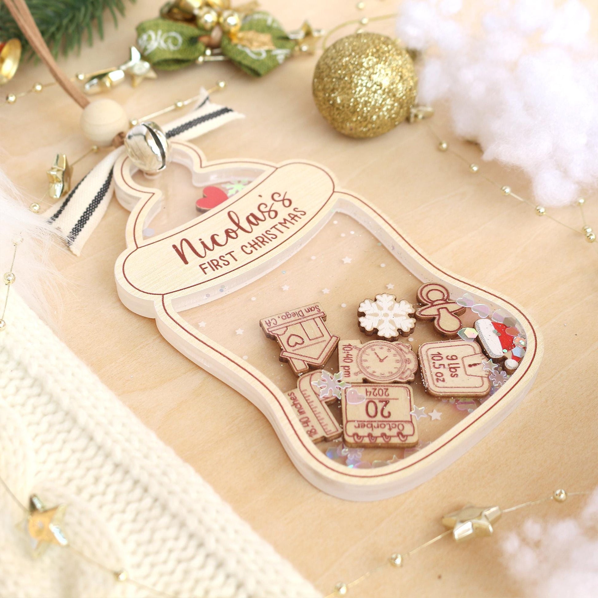 Custom Baby's First Christmas Ornament: Personalized Keepsake