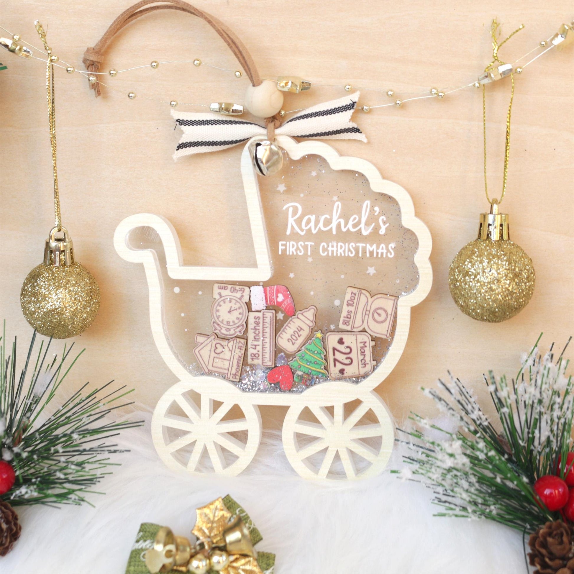 Personalized Baby's First Christmas Ornament: Shakeable Keepsake
