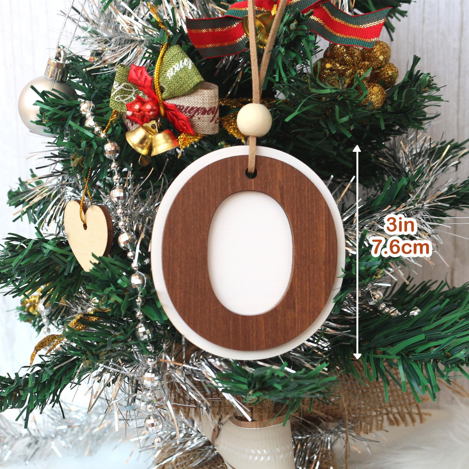 Personalized Christmas Stocking Tag: Wooden Letter Ornament