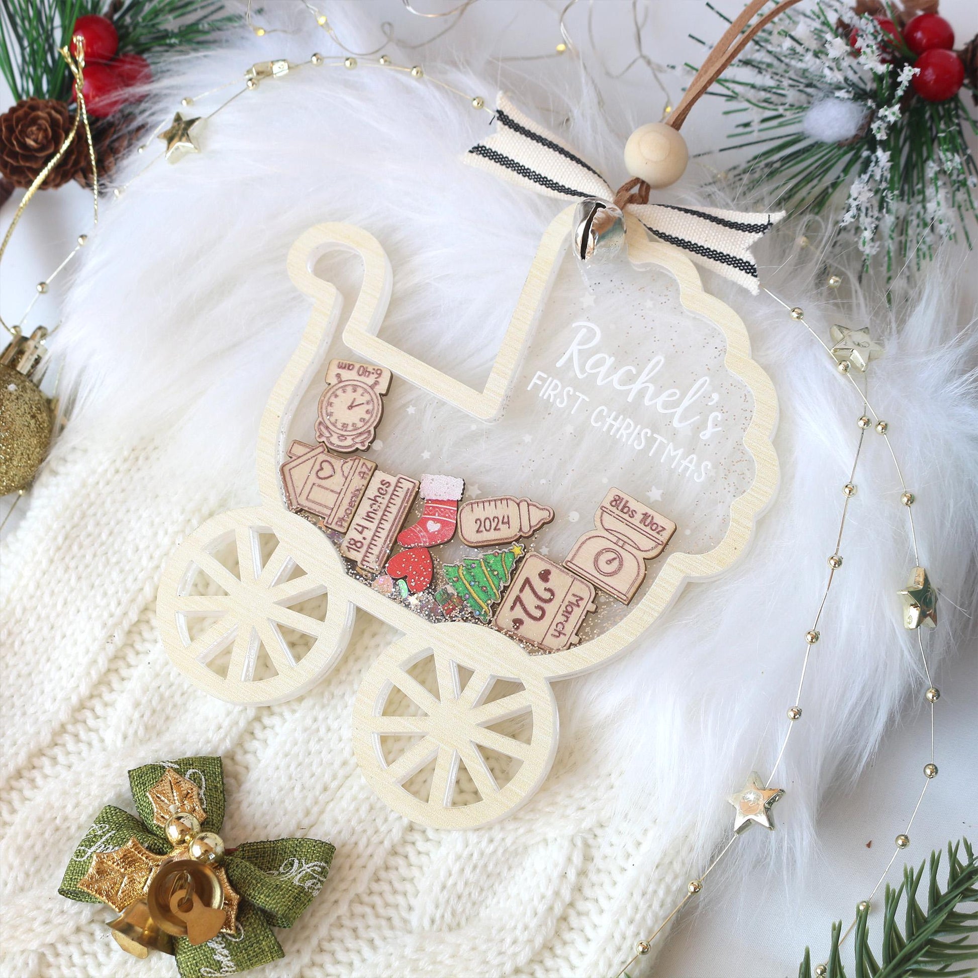 Personalized Baby's First Christmas Ornament: Shakeable Keepsake
