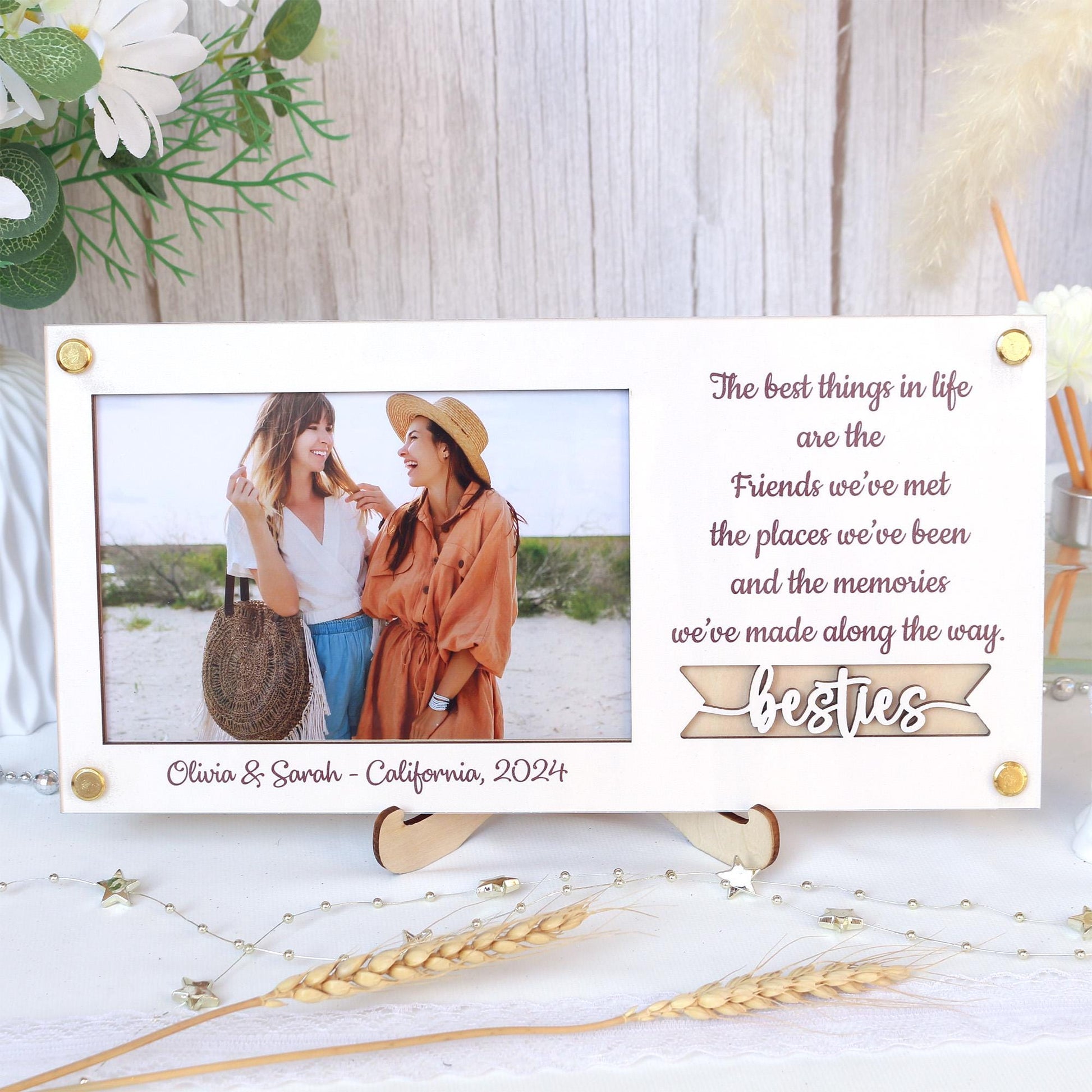 Personalized Baltic Birch Photo Frame: Custom Quote Gift