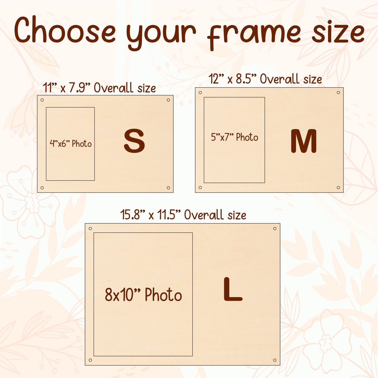 Wooden Picture Frame Personalized Photo Frame Unique Gift for Anniversary, Wedding Decor, Valentines Day