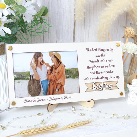 Personalized Baltic Birch Photo Frame: Custom Quote Gift