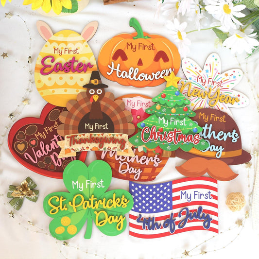 Baby's First Holiday Milestone Discs: Photo Prop Gift