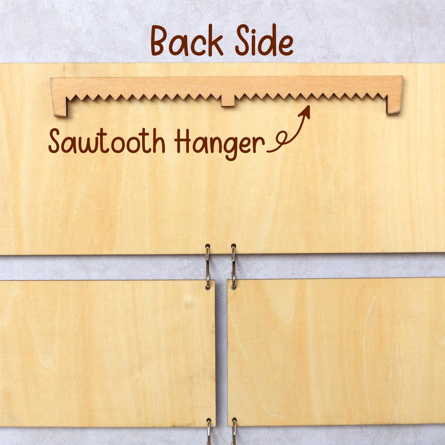 Personalized Grandchildren Photo Sign: Wooden Family Name Plaque