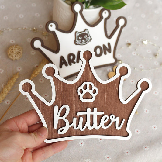Personalized Wooden Pet Name Sign: Dog/Cat Room Decor