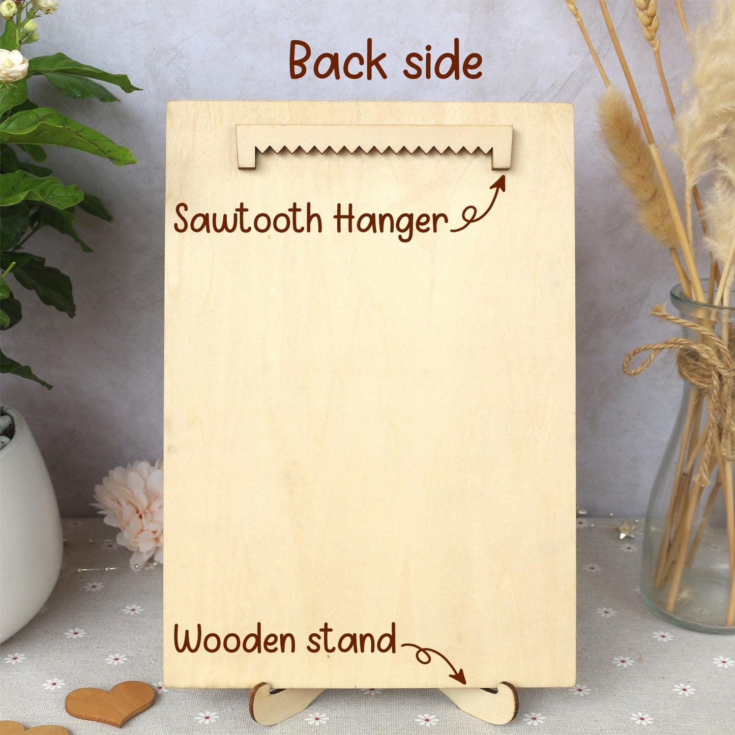 Personalized Birth Month Flower Sign: Custom Grandma's Garden Wooden Gift