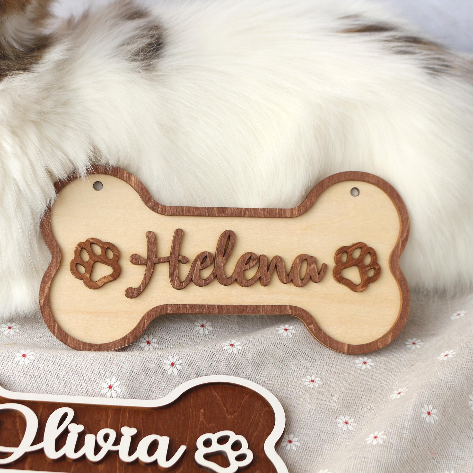 Wooden Dog Name Sign – Personalized Pet Name Plaque for Pet House, Room, Crate, Kennel, or Feeding Area – Dog Sign – Dog House Sign