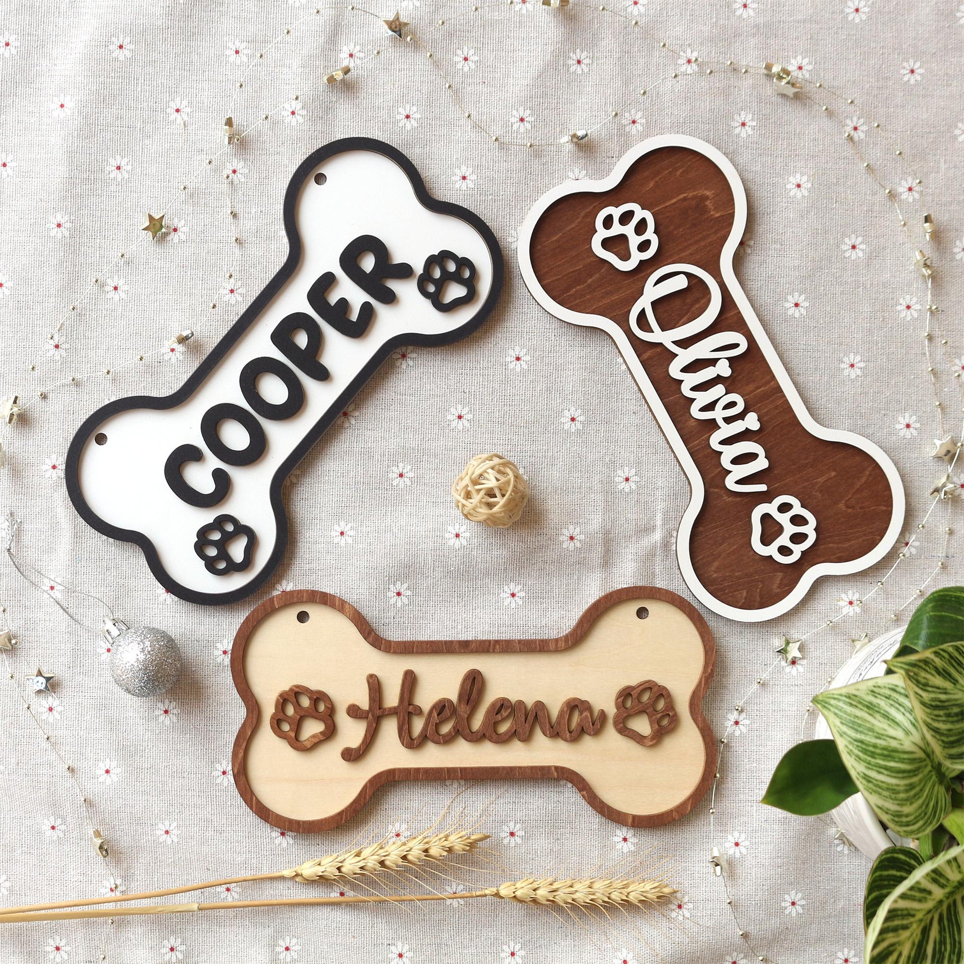 Wooden Dog Name Sign – Personalized Pet Name Plaque for Pet House, Room, Crate, Kennel, or Feeding Area – Dog Sign – Dog House Sign