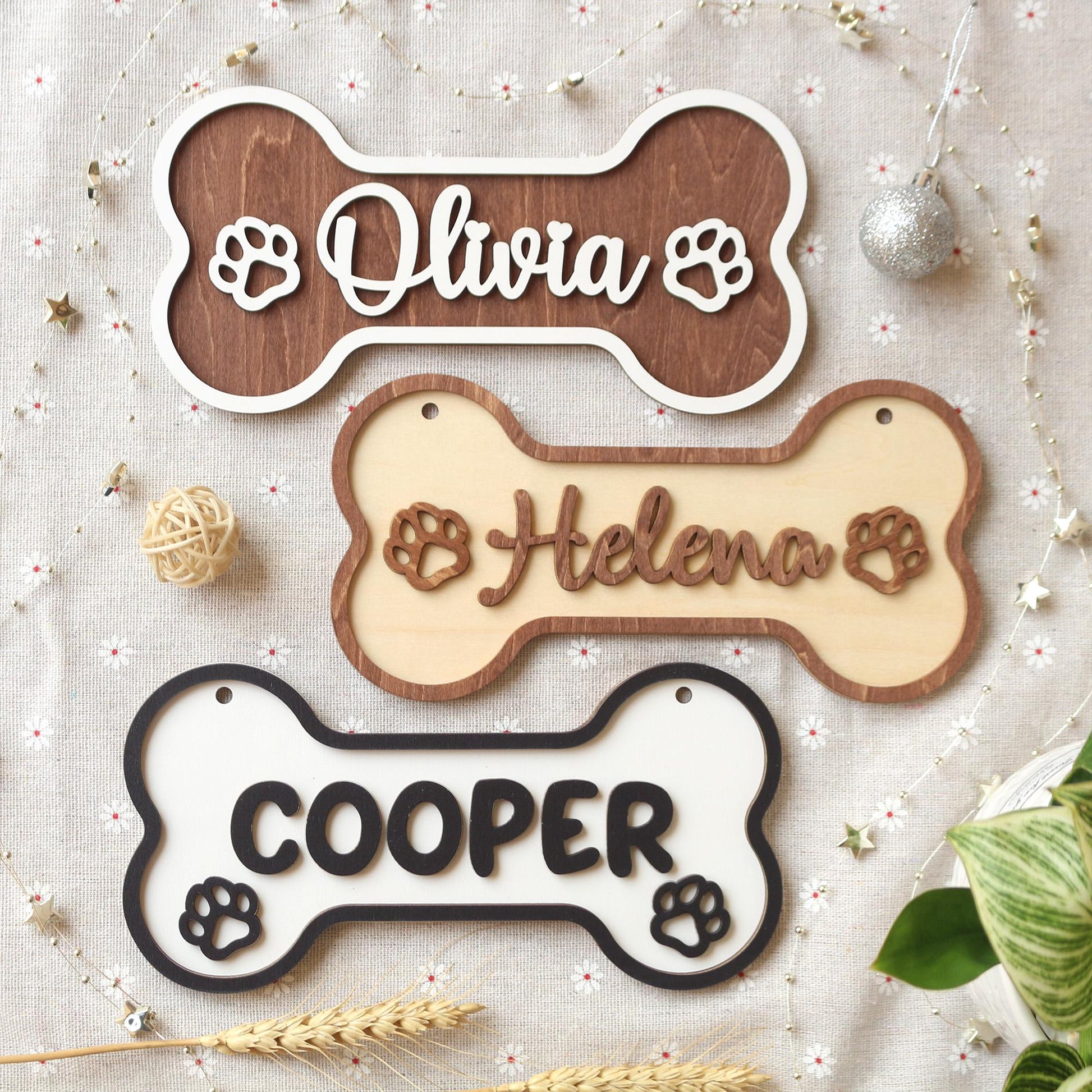 Wooden Dog Name Sign – Personalized Pet Name Plaque for Pet House, Room, Crate, Kennel, or Feeding Area – Dog Sign – Dog House Sign